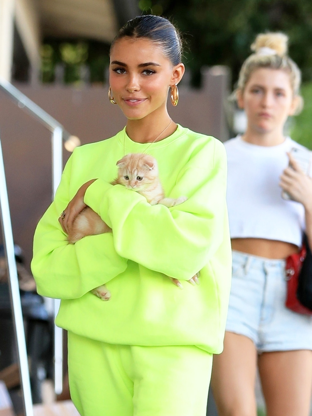 madison Beer is spotted out with her new kitten Rex