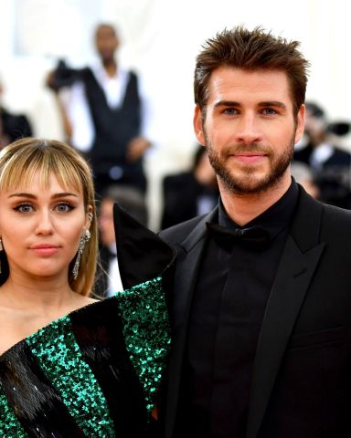 Miley Cyrus, Liam Hemsworth. Miley Cyrus, left, and Liam Hemsworth attend The Metropolitan Museum of Art's Costume Institute benefit gala celebrating the opening of the "Camp: Notes on Fashion" exhibition, in New York2019 MET Museum Costume Institute Benefit Gala, New York, USA - 06 May 2019