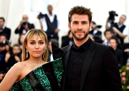 Miley Cyrus, Liam Hemsworth. Miley Cyrus, left, and Liam Hemsworth attend The Metropolitan Museum of Art's Costume Institute benefit gala celebrating the opening of the "Camp: Notes on Fashion" exhibition, in New York2019 MET Museum Costume Institute Benefit Gala, New York, USA - 06 May 2019