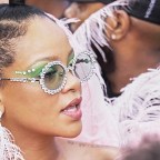 Rihanna Stuns In A Bright Pink Feathered Costume To Kick Off The Annual Crop Over Festival In Barbados