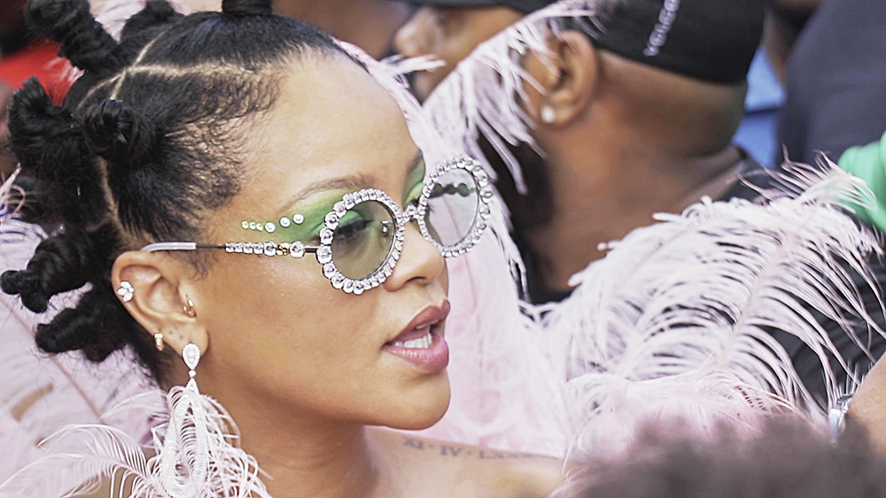 Rihanna Stuns In A Bright Pink Feathered Costume To Kick Off The Annual Crop Over Festival In Barbados