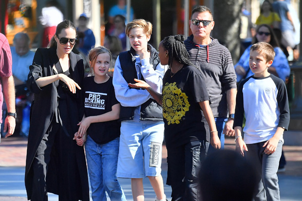 Angelina Jolie and her kids