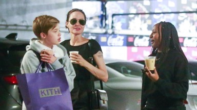 Angelina Jolie and daughters Shiloh and Zahara