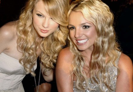 Taylor Swift,Britney Spears. Taylor Swift, left, poses with Britney Spears at the 2008 MTV Video Music Awards held at Paramount Pictures Studio Lot, in Los Angeles2008 MTV Video Music Awards Insider, Los Angeles, USA - 7 Sep 2008