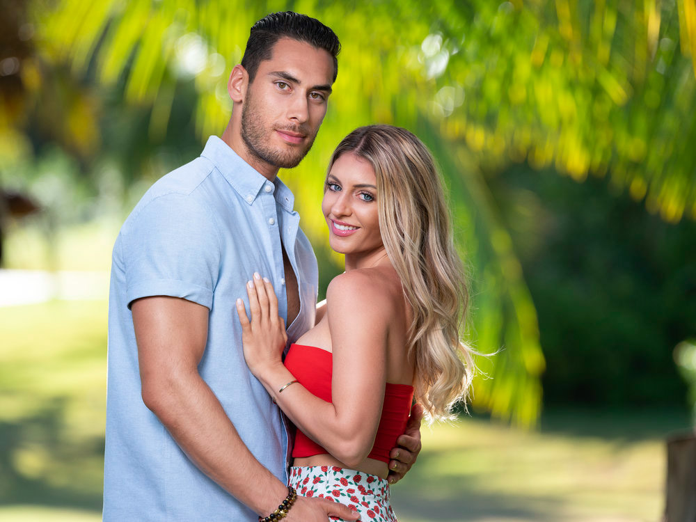 TEMPTATION ISLAND -- Season:2 -- Pictured: (l-r) David Benavidez, Kate Griffith -- (Photo by: John Tsiavis/USA Network)