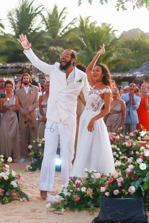 Trancoso, BRAZIL  - *EXCLUSIVE*  - After being engaged since 2019 Lais Ribeiro and Joakim Noah finally tie the knot in front of friends and family on the beach in Trancoso, Brazil. Celebrity guests include Derrick Rose, Sara Sampaio, and Alaina Anderson.Pictured: Joakim Noah, Lais RibeiroBACKGRID USA 13 JULY 2022 BYLINE MUST READ: DESI / BACKGRIDUSA: +1 310 798 9111 / usasales@backgrid.comUK: +44 208 344 2007 / uksales@backgrid.com*UK Clients - Pictures Containing ChildrenPlease Pixelate Face Prior To Publication*