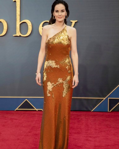 Michelle Dockery poses for photographers upon arrival at the world premiere of the film 'Downton Abbey' in London
Downton Abbey World Premiere, London, United Kingdom - 09 Sep 2019