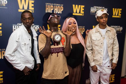 William Drayton Jr., Flavor Flav, Dazyna Drayton, H2Flee. William Drayton Jr., left, Flavor Flav, Dazyna Drayton and H2Flee attend the premieres of We TV's "Growing Up Hip Hop: New York" and "Untold Stories of Hip Hop" at The Paley Center, in New YorkWe TV's "Growing Up Hip Hop: " and "Untold Stories of Hip Hop" Premieres, New York, USA - 19 Aug 2019