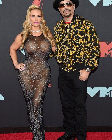 Nicole Coco Austin, Ice- T. Nicole Coco Austin, left, and Ice- T arrive at the MTV Video Music Awards at the Prudential Center, in Newark, N.J2019 MTV Video Music Awards - Arrivals, Newark, USA - 26 Aug 2019