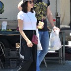 Jenna Dewan and boyfriend Steve Kazee enjoy the beautiful summers day at the 'Farmer's Market' in Studio City, CA