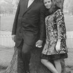 American Singer Johnny Cash (died 9/03) And Wife Singer June Carter Cash (died 5/03) In Kensington In 1968.