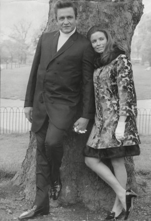 American Singer Johnny Cash (died 9/03) And Wife Singer June Carter Cash (died 5/03) In Kensington In 1968. 
American Singer Johnny Cash (died 9/03) And Wife Singer June Carter Cash (died 5/03) In Kensington In 1968.