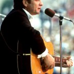Johnny Cash Performing On Stage