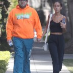 *EXCLUSIVE* Jonah Hill and his girlfriend Gianna Santos enjoy a romantic walk together