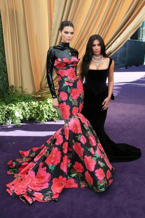 Kendall Jenner, Kim Kardashian. Kendall Jenner and Kim Kardashian arrive at the 71st Primetime Emmy Awards, at the Microsoft Theater in Los Angeles
FIJI Water at the 71st Primetime Emmy Awards, Los Angeles, USA - 22 Sep 2019