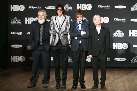 Ric Ocasek, David Robinson, Elliot Easton, Greg Hawkes of The Cars
Rock & Roll Hall of Fame Induction Ceremony, Press Room, Cleveland, USA - 14 Apr 2018
