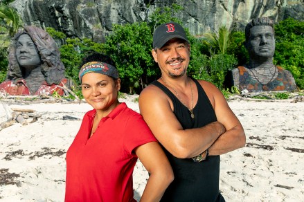 This edition features two legendary winners, Boston Rob Mariano and Sandra Diaz-Twine, who return to the game to serve as mentors to a group of 20 new castaways on SURVIVOR: Island of the Idols, when the Emmy Award-winning series returns for its 39th season, Wednesday, Sept. 25 (8:00-9:30PM, ET/PT) on the CBS Television Network. Photo: Robert Voets/CBS Entertainment  ©2019 CBS Broadcasting, Inc. All Rights Reserved.