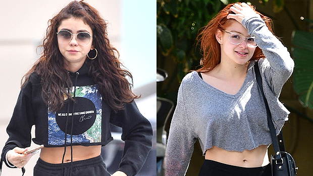 Sarah Hyland & Ariel Winter's Abs In Workout Clothes – Sexy