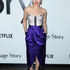 Scarlett Johansson Wearing Louis Vuitton With Taffin Jewelry Arrives At The Los Angeles Premiere Of Netflix's 'Marriage Story'