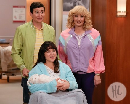 THE GOLDBERGS - “Uncle-ing” – With her due date approaching, Erica is over the exhausting pregnancy and demands a “babymoon.” When things take an unforeseen turn, Geoff is tasked with producing the one person Erica needs more than anyone. Meanwhile, Adam and Barry seek out advice on “uncle-ing” from some unexpected sources on an all-new episode of “The Goldbergs,” WEDNESDAY, OCT. 19 (8:30-9:00 p.m. EDT), on ABC. (ABC/Scott Everett White)SAM LERNER, HAYLEY ORRANTIA, WENDI MCLENDON-COVEY