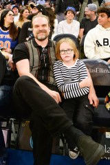 David Harbour with step daughter Ethel
San Antonio Spurs v New York Knicks, NBA Basketball, Madison Square Garden, New York, USA - 04 Jan 2023