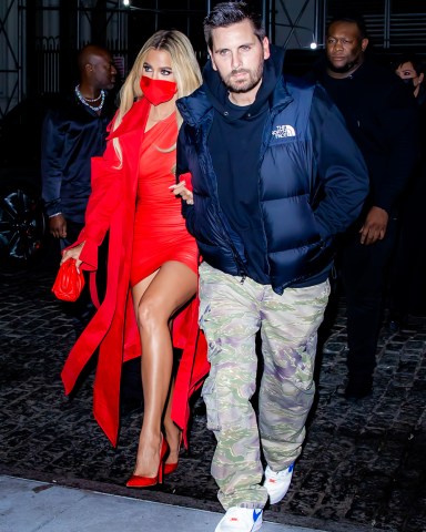 Khloe Kardashian is a vision in red as she arrives with Scott Disick to the SNL After Party at Zero BondPictured: Khloe Kardashian,Scott DisickRef: SPL5264918 101021 NON-EXCLUSIVEPicture by: @TheHapaBlonde / SplashNews.comSplash News and PicturesUSA: +1 310-525-5808London: +44 (0)20 8126 1009Berlin: +49 175 3764 166photodesk@splashnews.comWorld Rights