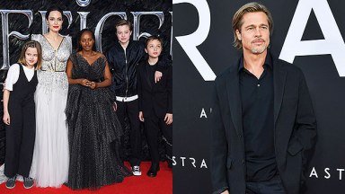 Angelina Jolie and her kids, Brad Pitt