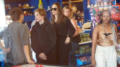 angelina jolie and kids in rome