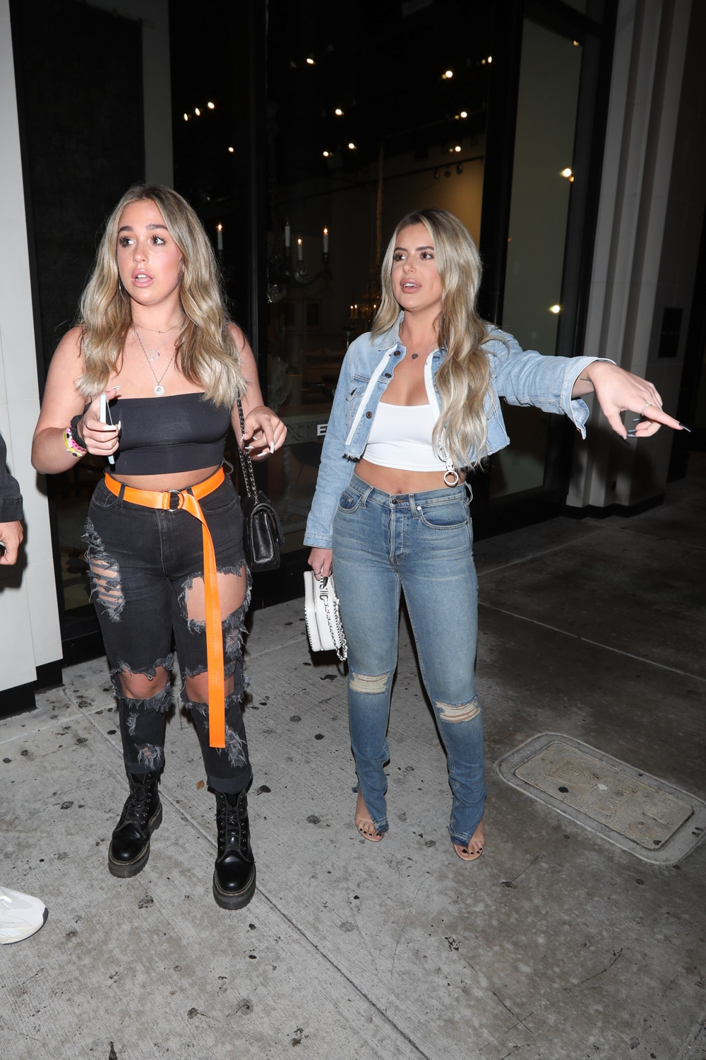 EXCLUSIVE: Brielle Biermann and Ariana Biermann are both seen leaving together at Catch in West Hollywood