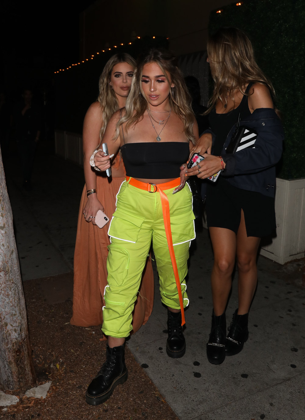 EXCLUSIVE: Brielle Biermann, Ariana Biermann arriving to Delilah and leaving with Scarlet and Sistine Stallone