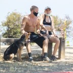 *EXCLUSIVE* Miley Cyrus and Cody Simpson go hiking with their dog in LA