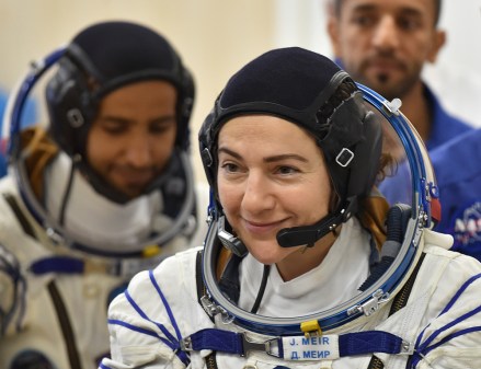 Member of the main crew to the International Space Station (ISS) US astronaut Jessica Meir waves before boarding a Soyuz rocket to the International Space Station (ISS) at the Russian-leased Baikonur cosmodrome in Kazakhstan, 25 September 2019.
The International Space Station (ISS) expedition 61/62, Baikonur, Kazakhstan - 25 Sep 2019