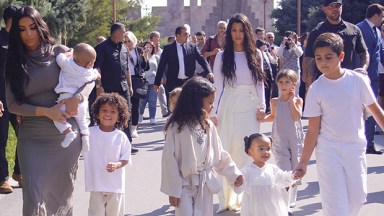 kim and kourteny kardashian with kids in armenia