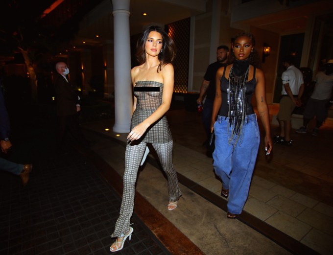 Kendall Jenner Rocks A Sheer Dress In Las Vegas