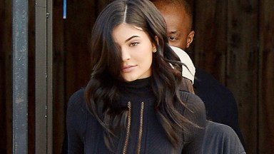 Kylie Jenner Stuns In Black Leather Dress — Pics – Hollywood Life