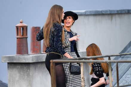 Gigi Hadid approaches 'prankster' Marie Benoliel, aka Marie S'Infiltre, during the finale and escorts her off the catwalk
Chanel show, Runway, Spring Summer 2020, Paris Fashion Week, France - 01 Oct 2019