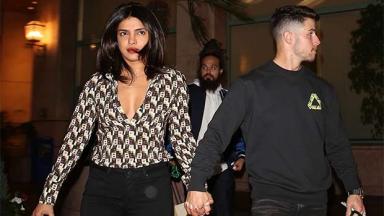 Nick Jonas Priyanka Chopra Hold Hands Date Dinner Pics