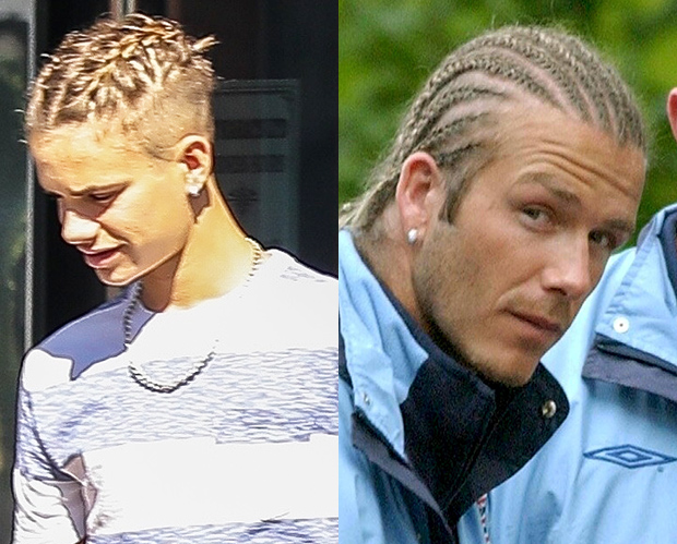 Romeo Beckham Copies David Beckham’s Braids & Looks Just Like Dad: Pic ...