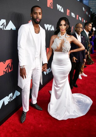 Safaree Samuels, left, and Erica Mena Samuels arrive at the MTV Video Music Awards at the Prudential Center, in Newark, N.J
2019 MTV Video Music Awards - Red Carpet, Newark, USA - 26 Aug 2019