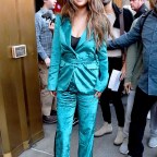 Selena Gomez Wears A Green Outfit At Z100 In New York City