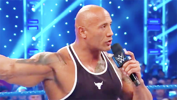 The Rock Returns To Wwe S Smackdown With Bigger Than Ever Muscles Hollywood Life