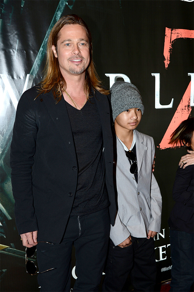 Brad Pitt with son Maddox 