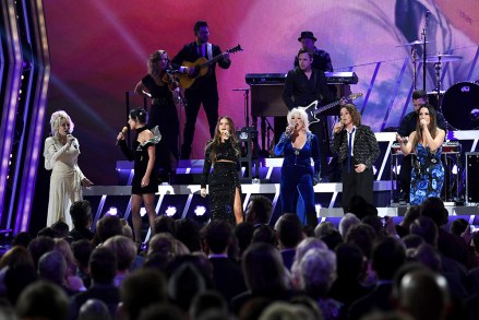 Dolly Parton, Amanda Shires, Maren Morris, Tanya Tucker, Brandi Carlile and Natalie Hemby53rd Annual CMA Awards, Show, Bridgestone Arena, Nashville, USA - 13 Nov 2019