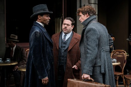 Editorial use only. No book cover usage.Mandatory Credit: Photo by Warner Bros/Kobal/Shutterstock (9958795ap)William Nadylam as Yusuf Kama, Dan Fogler as Jacob Kowalski, Eddie Redmayne as Newt Scamander'Fantastic Beasts: The Crimes of Grindelwald' Film - 2018The second installment of the "Fantastic Beasts" series set in J.K. Rowling's Wizarding World featuring the adventures of magizoologist Newt Scamander.