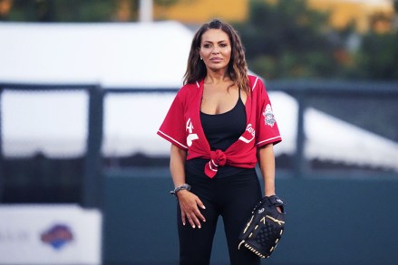 Dolores Catania participates in the Battle for Brooklyn charity softball game to benefit Maimonides Medical Center at Maimonides Park, in the Brooklyn borough of New York
Battle for Brooklyn Celebrity Charity Softball Game, New York, United States - 12 Aug 2021