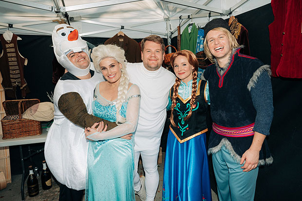 ‘frozen 2 Live Cast Dresses Up For James Corden Show Performance Hollywood Life 