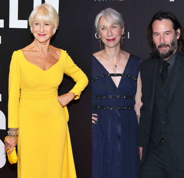 Helen Mirren, Alexandra Grant and Keanu Reeves