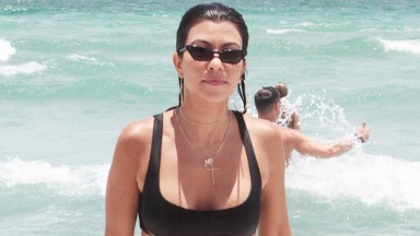 Kourtney Kardashian on the beach