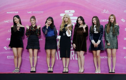 K-pop group Momoland pose for photos on the red carpet at the Seoul Music Awards at Gocheok Sky Dome in Seoul, South Korea
Music Awards, Seoul, South Korea - 15 Jan 2019