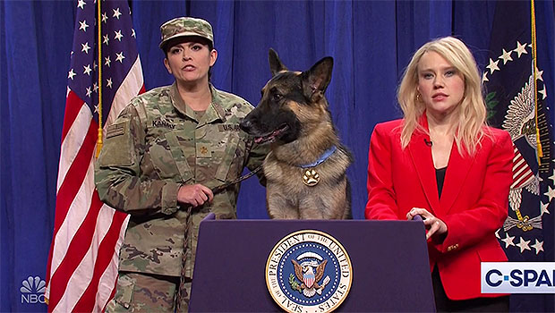 ‘SNL’: Cecily Strong & ISIS Raid Dog Steal Show In Skit – Hollywood Life